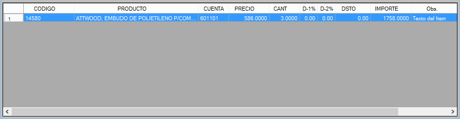 28. Detalle de items del documento