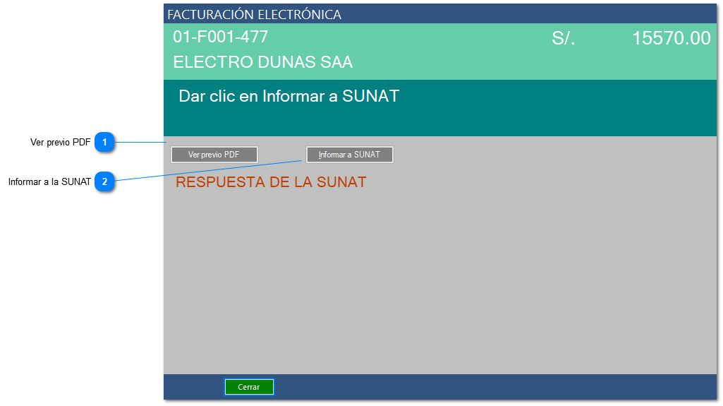Informar comprobante