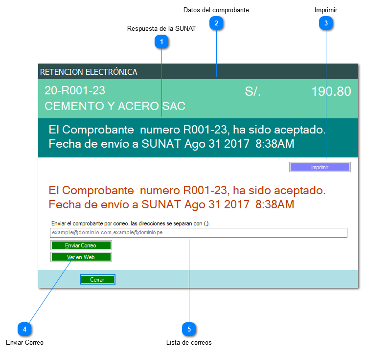 Opciones del CRE después de informar