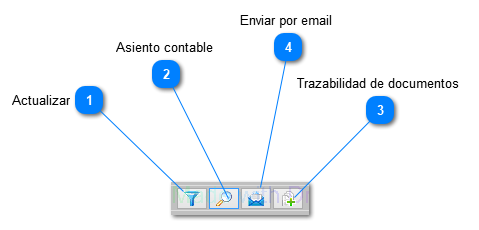 Opciones del registro