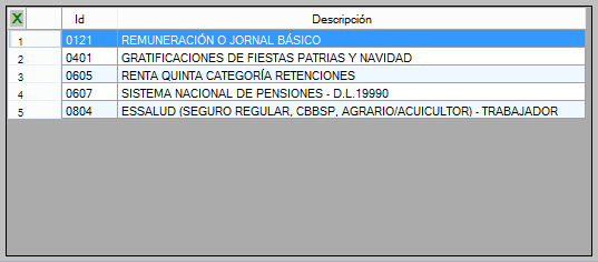 8. Conceptos de planilla