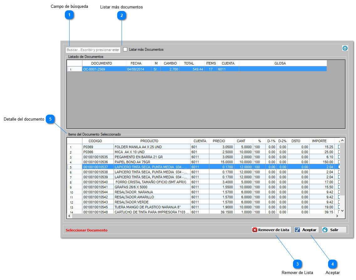 Vincular con documento previo